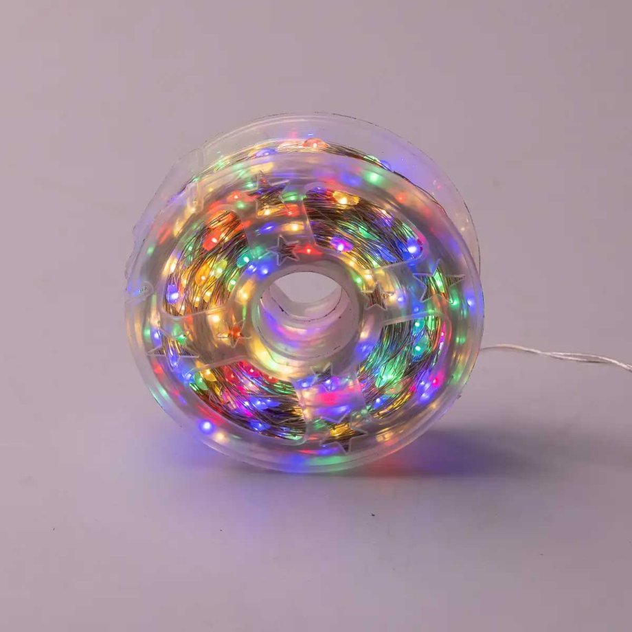 Світлодіодна гірлянда Роса нитка 500 LED довжина 50 м від мережі біла нитка з пультом Мультиколір 500L50MWМL