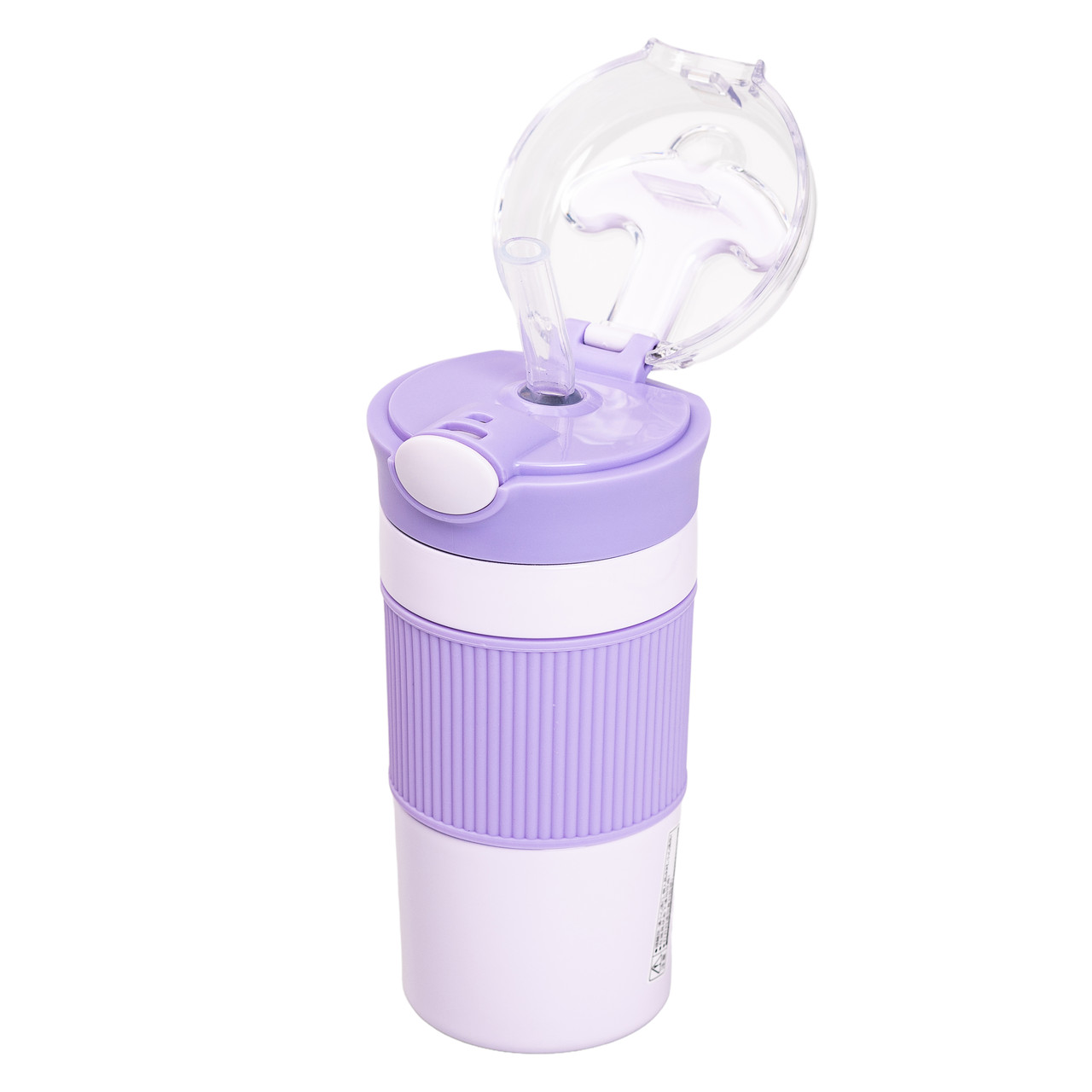 Термочашка з трубочкою 400 мл бузкова HPGM3001V