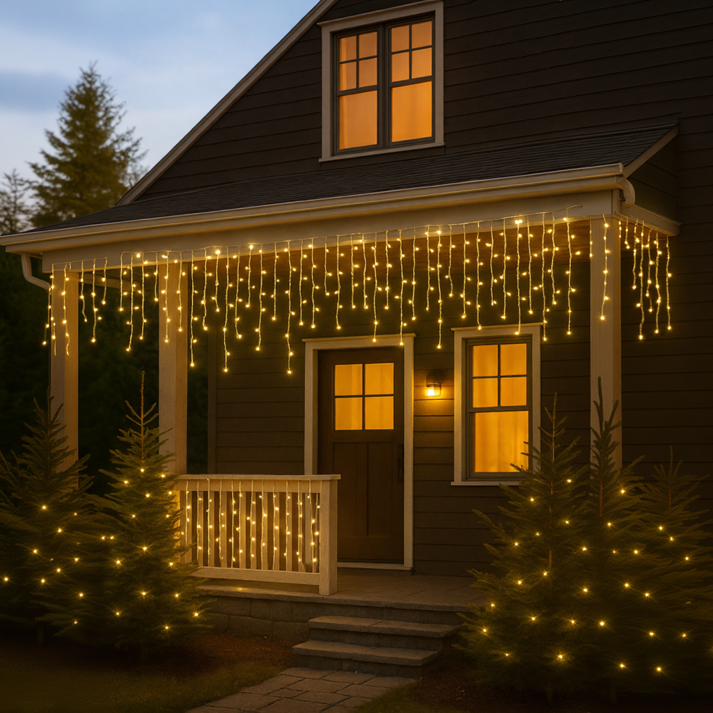 Вулична гірлянда Бахрома 12 м 200 LED білий провід Жовтий 12MWY