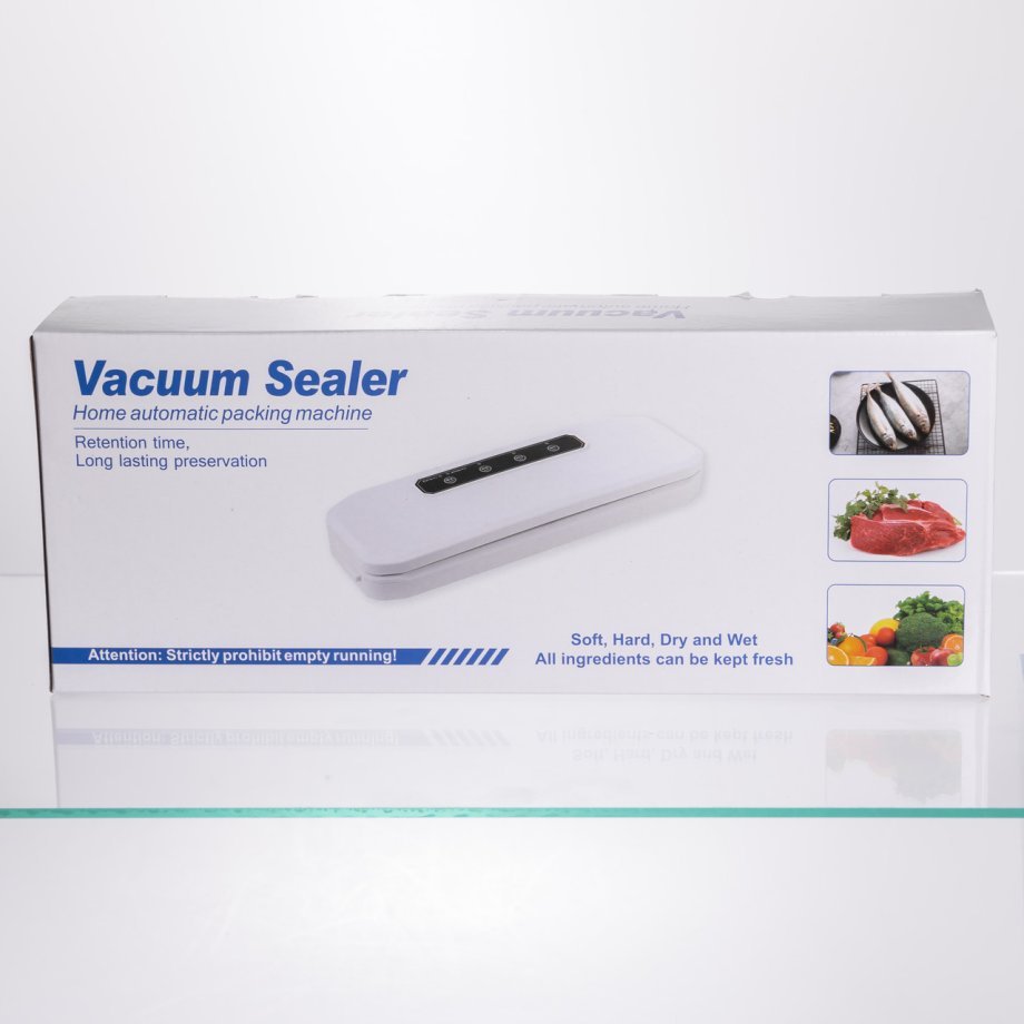 Вакууматор побутовий для сухих та вологих продуктів 400 Вт вакуумний пакувальник 4 режими роботи + 10 пакетів Білий HP-11-17W