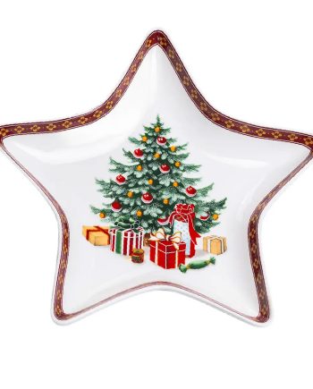 Блюдо сервірувальне у формі зірки 25×21 см новорічне HP-SD-2