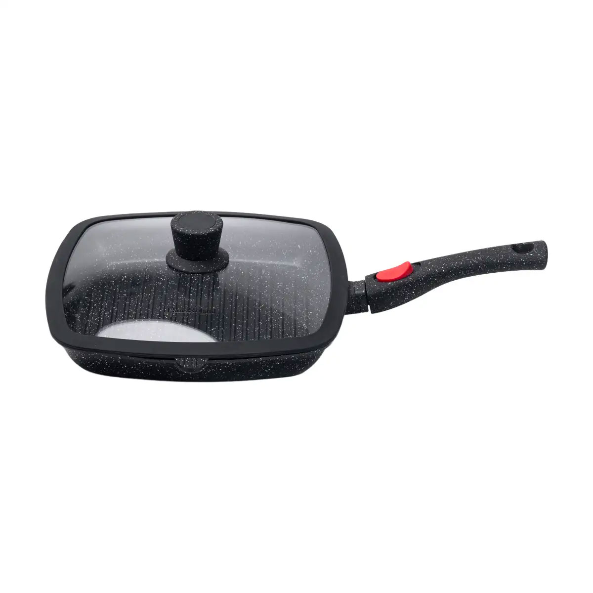 Алюмінієва сковорода-гриль 25 см із скляною кришкою HP33545