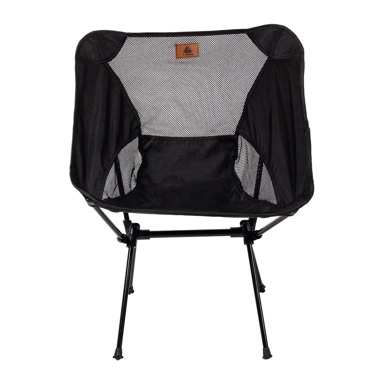 Крісло туристичне складне 55х55х70 см для кемпінгу на природу в чохлі Чорне HP-Y-1