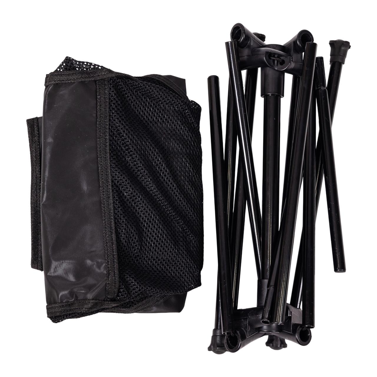 Крісло туристичне складне 55х55х70 см для кемпінгу на природу в чохлі Чорне HP-Y-1