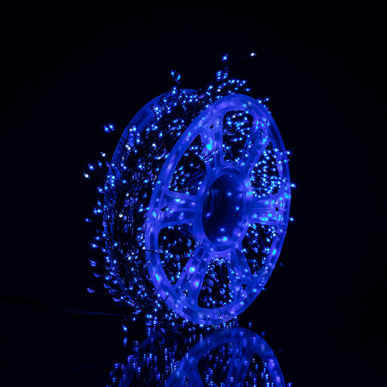 Новорічна гірлянда Хвойна лапа кімнатна роса 100 м 3000 LED зелений провід Синє сяйво D3000L100MGBL