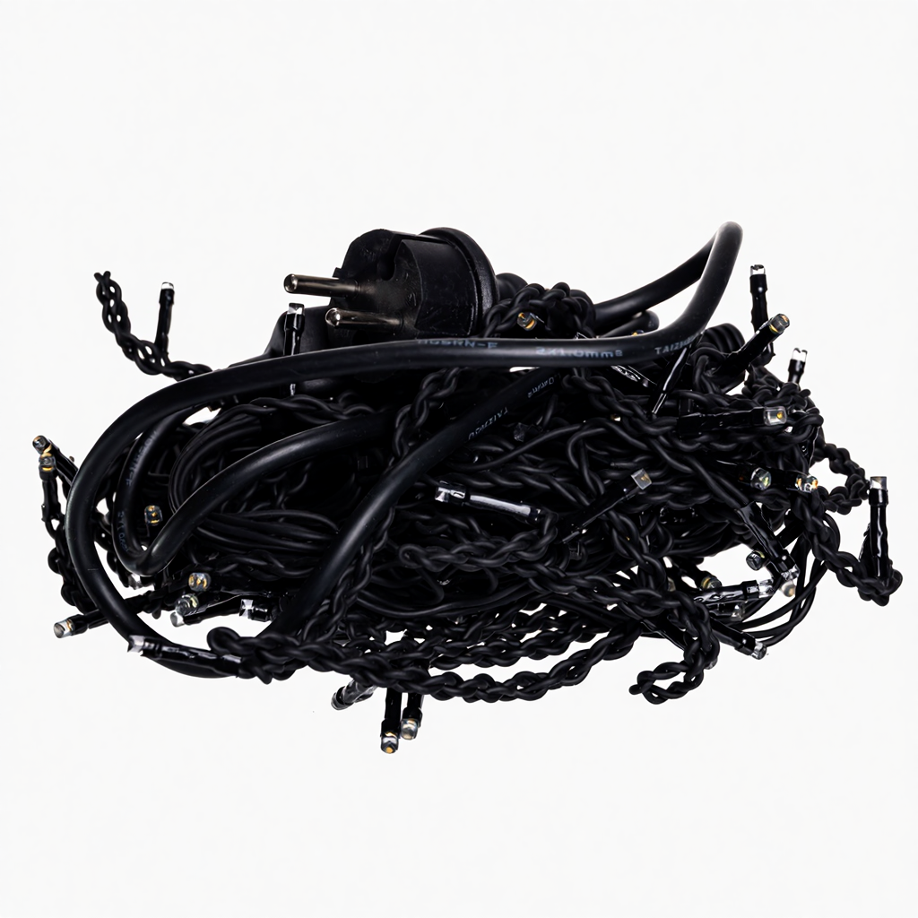 Новорічна гірлянда вулична Бахрома 6 м 105 LED чорний провід Жовтий 6МBY