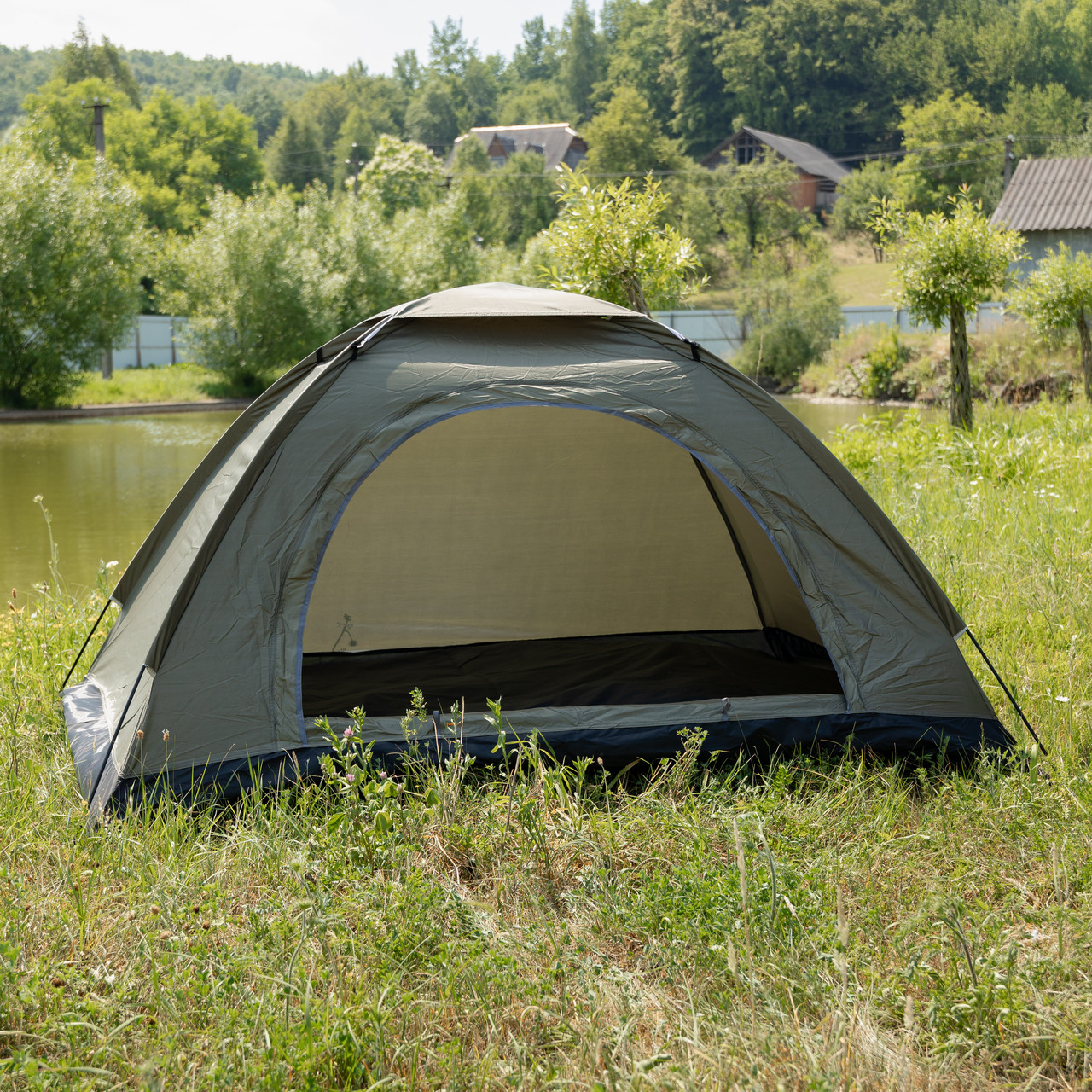 Намет двомісний 200×150×120 (см) кемпінговий туристичний для риболовлі, полювання LU-025GR Хакі
