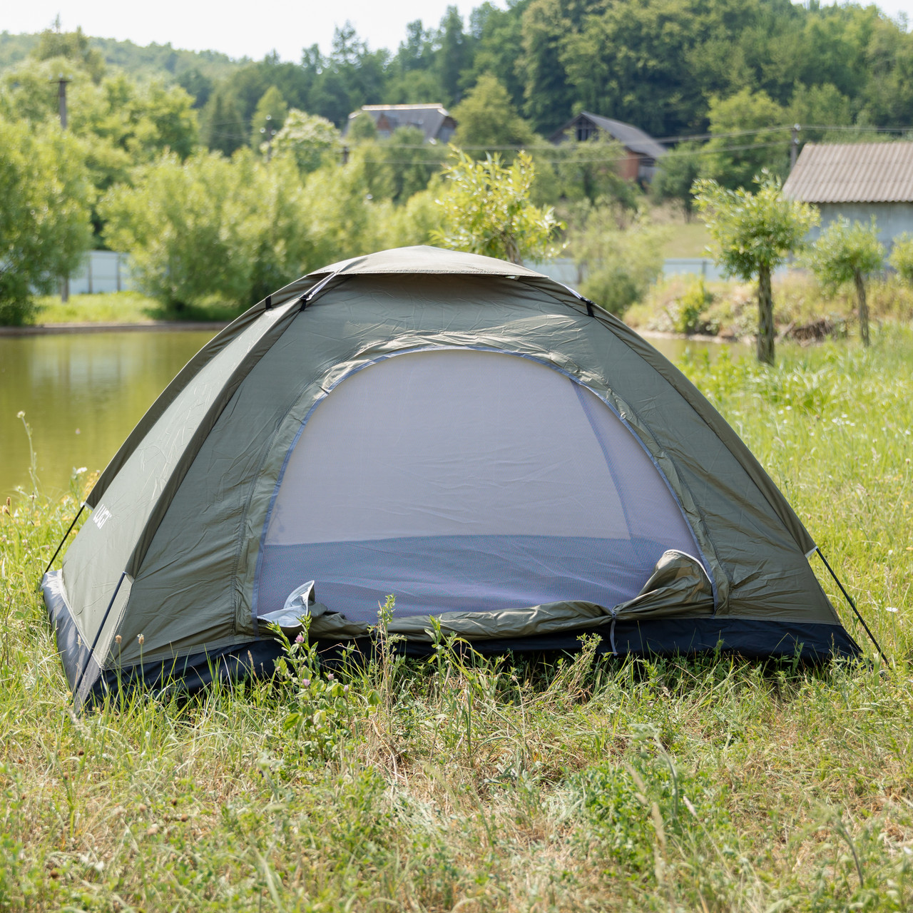 Намет двомісний 200×150×120 (см) кемпінговий туристичний для риболовлі, полювання LU-025GR Хакі