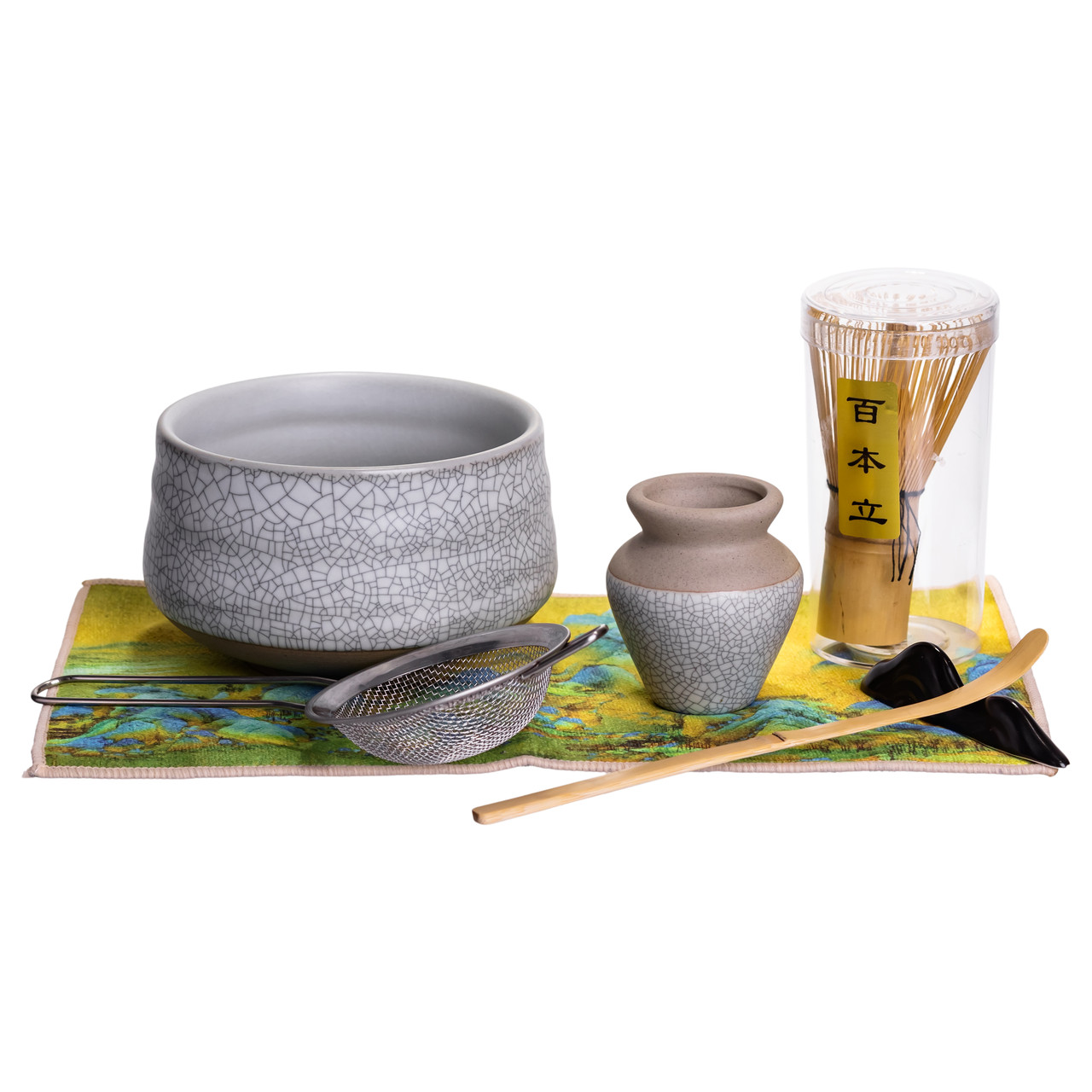 Медитативний набір для приготування чаю Матча в японському стилі (7 предметів)