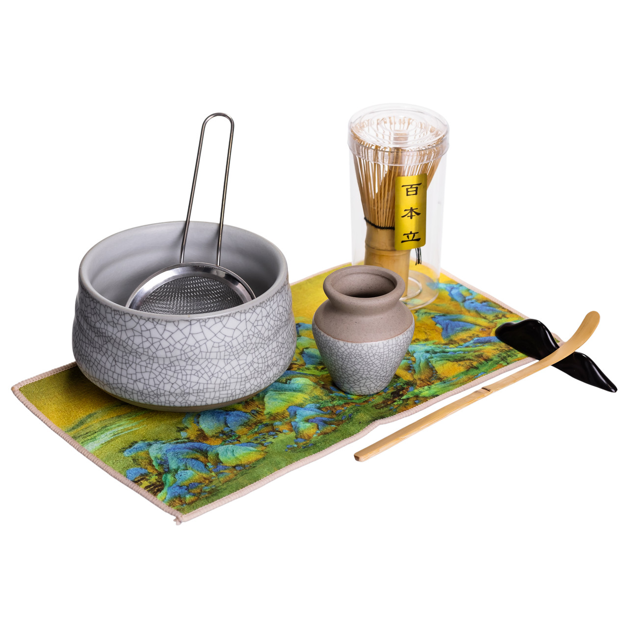 Медитативний набір для приготування чаю Матча в японському стилі (7 предметів)