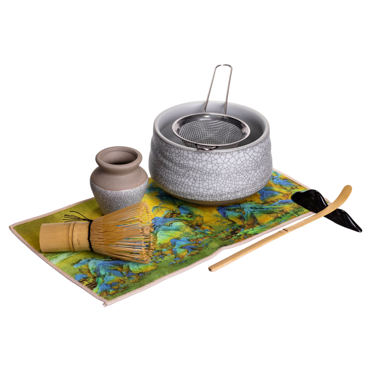 Медитативний набір для приготування чаю Матча в японському стилі (7 предметів)