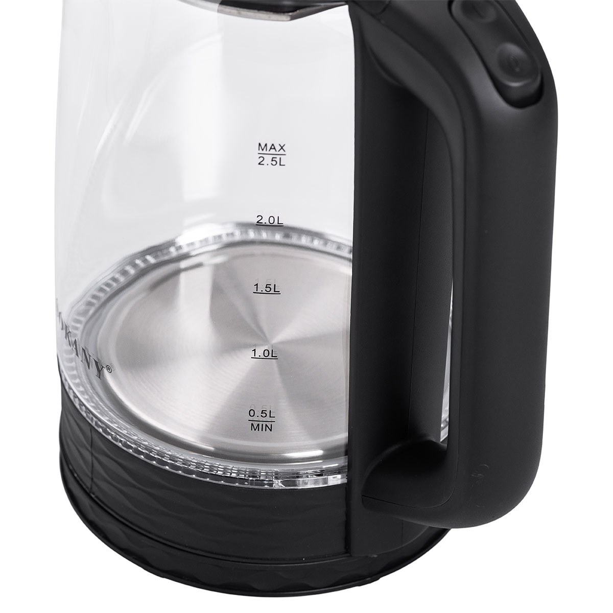 Електричний чайник скляний 2,5 л Sokany SK-09015 дисковий 1500 Вт