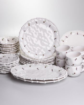 Столовий набір посуду тарілок і чашок 32 предмети на 6 персон Pearl порцеляновий YY78-4A