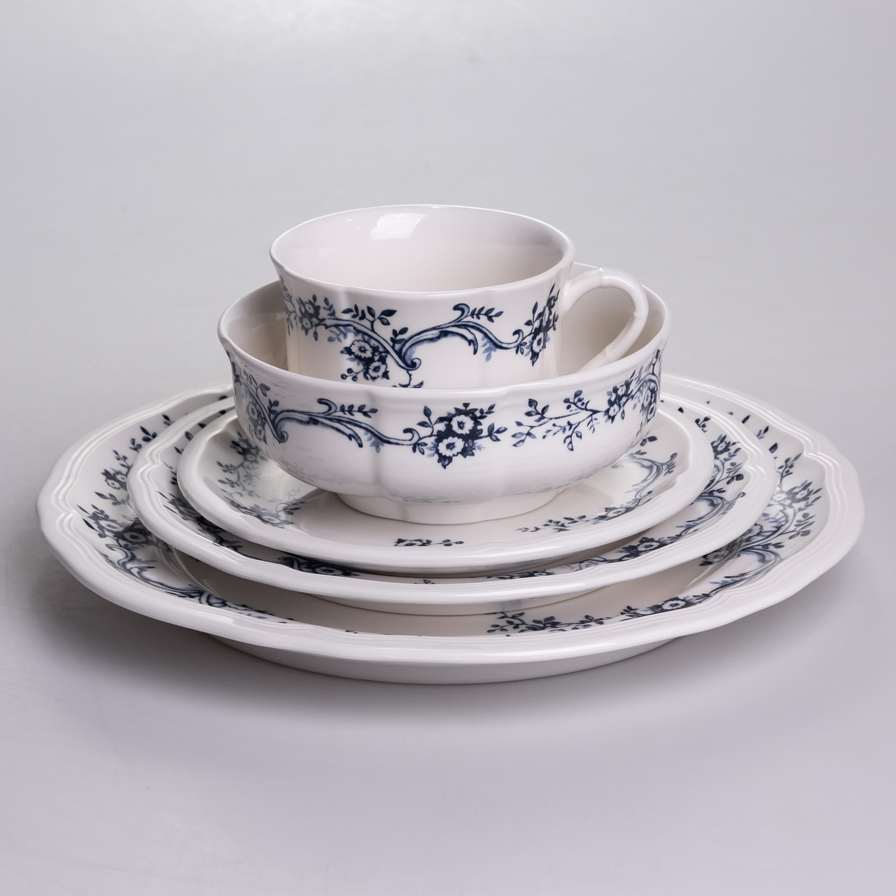 Столовий набір посуду тарілок і чашок 32 предмети на 6 персон Vintage порцеляновий YY78-10A