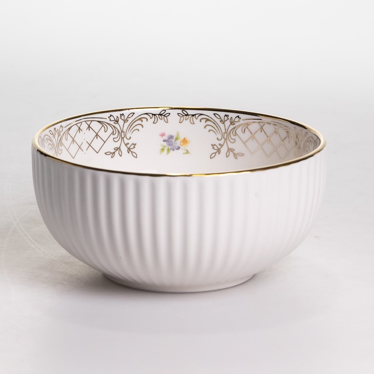 Столовий набір посуду тарілок і чашок 32 предмети на 6 персон «Золотий Кант» порцеляновий TH-32