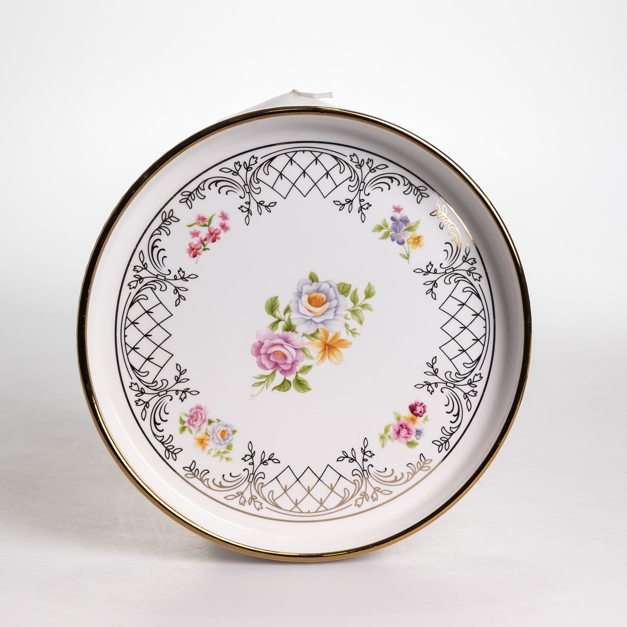 Столовий набір посуду тарілок і чашок 32 предмети на 6 персон «Золотий Кант» порцеляновий TH-32