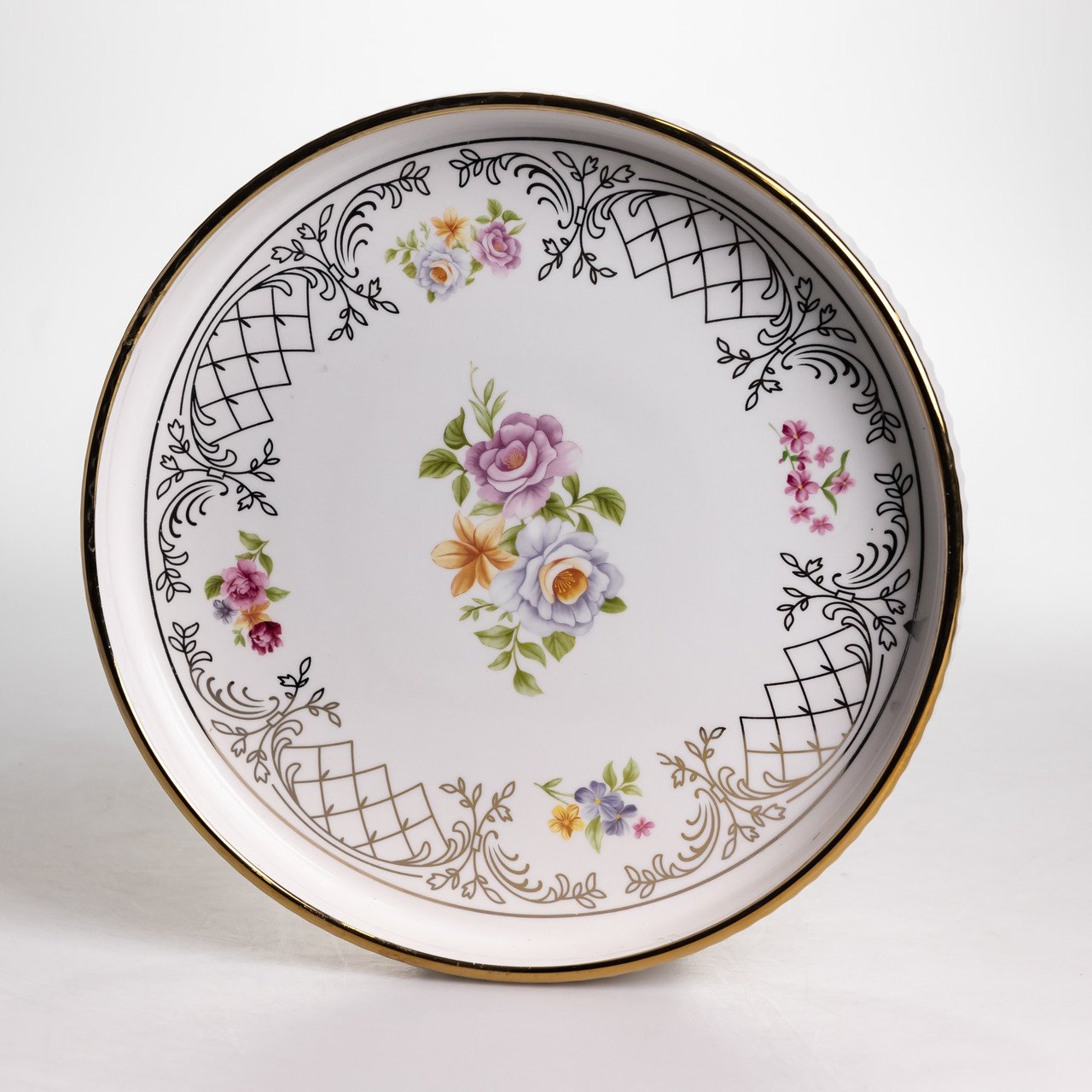 Столовий набір посуду тарілок і чашок 32 предмети на 6 персон «Золотий Кант» порцеляновий TH-32