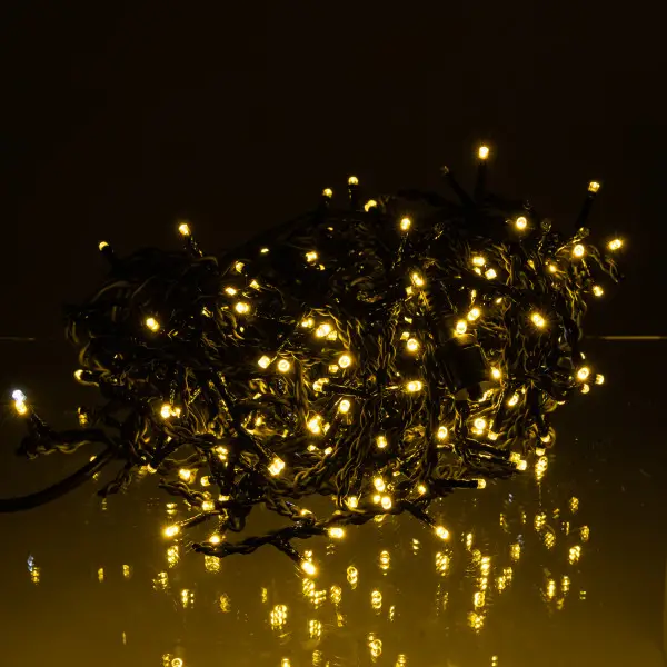 Вулична гірлянда Бахрома 20 м 335 LED чорний провід Жовтий 20MBY