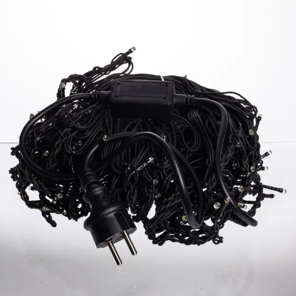 Вулична гірлянда Бахрома 20 м 335 LED чорний провід Жовтий 20MBY