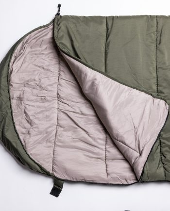 Всесезонний спальний мішок-ковдра з капюшоном 210х70 см Хакі LU-010