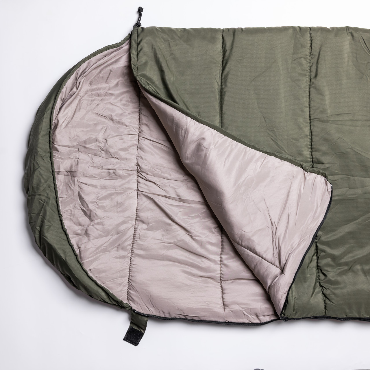 Всесезонний спальний мішок-ковдра з капюшоном 210х70 см Хакі LU-010