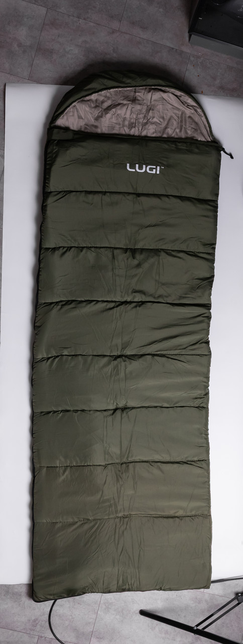 Всесезонний спальний мішок-ковдра з капюшоном 210х70 см Хакі LU-010