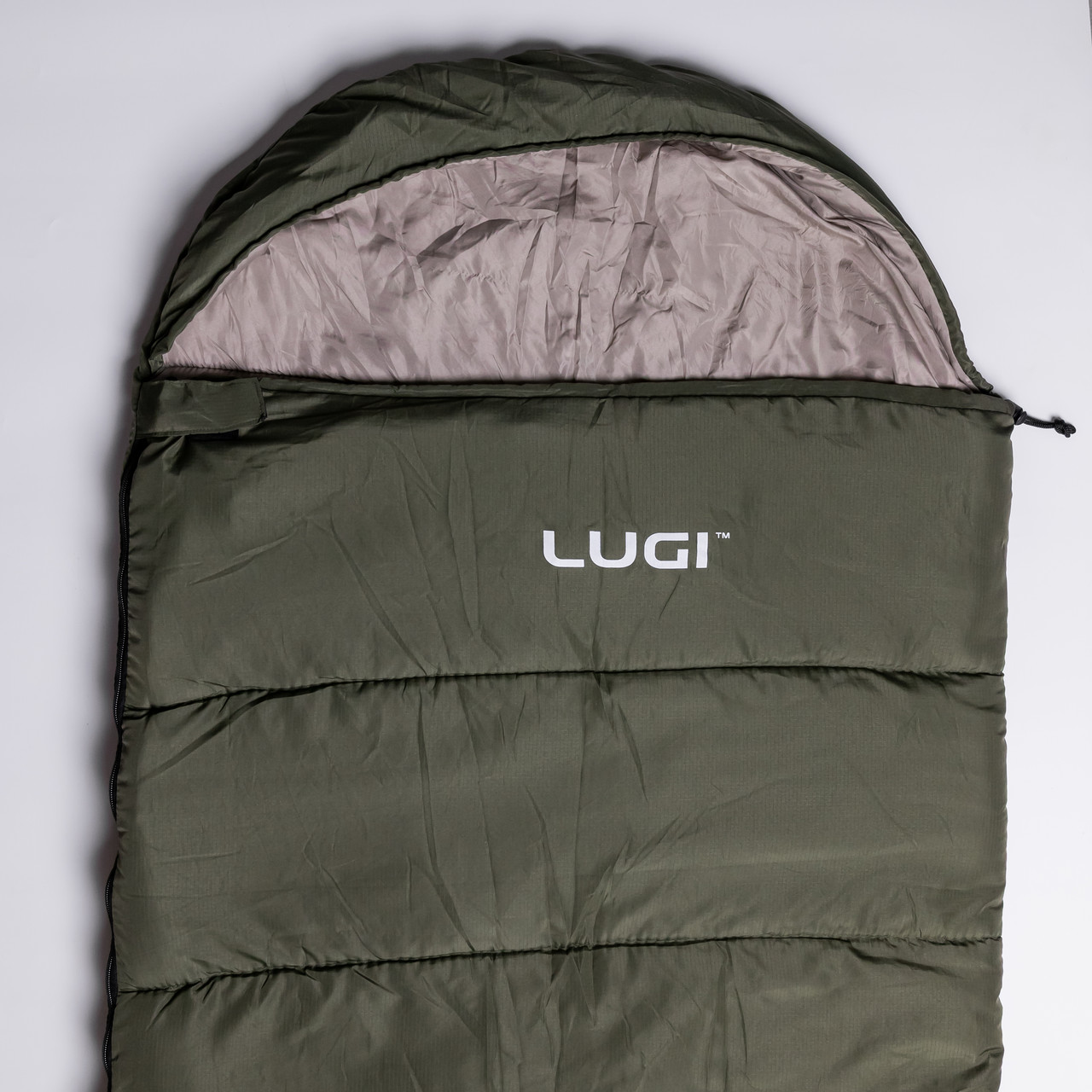 Всесезонний спальний мішок-ковдра з капюшоном 210х70 см Хакі LU-010