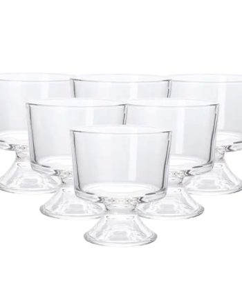 Набір креманок із товстого скла 6 штук по 310 мл прозорий HP560