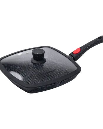 Алюмінієва сковорода-гриль 25 см із скляною кришкою HP33545