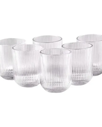 Набір склянок 6 шт скляні склянки 250 (мл) для соку, лимонаду, коктейлів склянки для напоїв HP7112RB