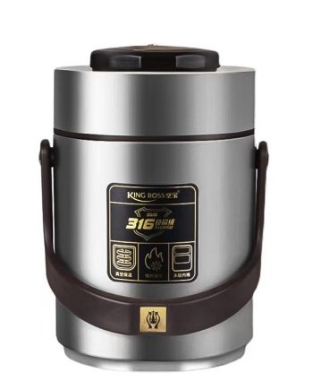 Термос для їжі з 2 контейнерами з нержавіючої сталі на 1.5 літра срібло HP156SL