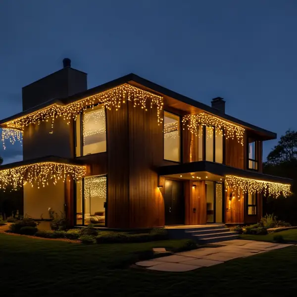 Вулична гірлянда Бахрома 50 м 840 LED чорний провід Жовтий 50MBY