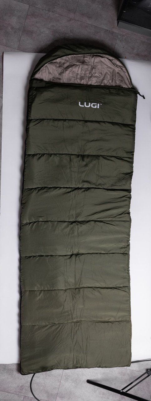 Всесезонний спальний мішок-ковдра з капюшоном 210х70 см Хакі LU-010