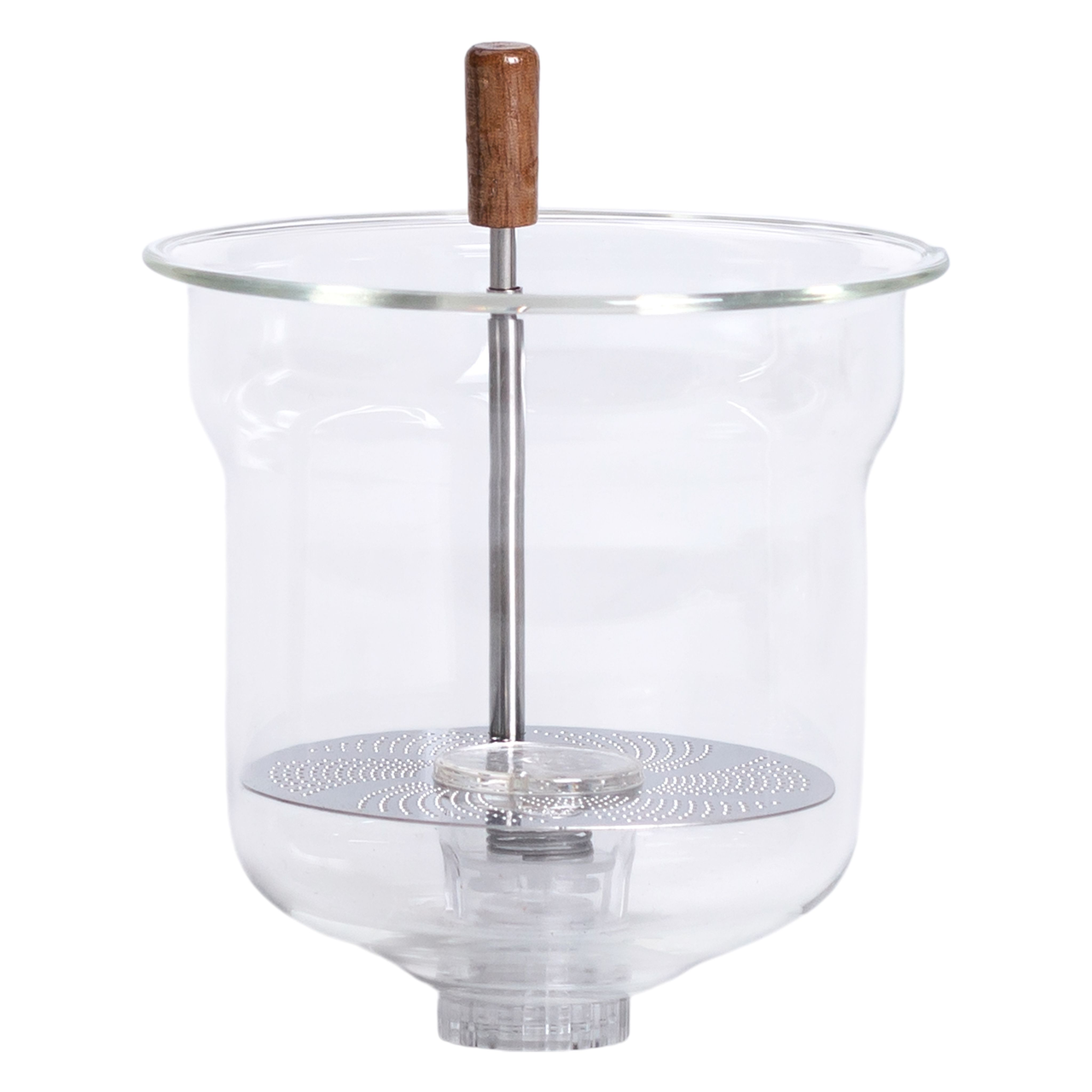 Заварник скляний для чаю 1 л чайник для заварювання з дерев'яною ручкою прозорий HP-34-7