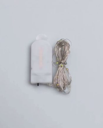 Світлодіодна гірлянда Роса 3 метри на батарейках 30 led нитка на білому дроті жовта 30L3MWY