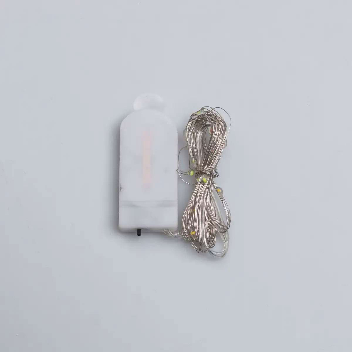 Світлодіодна гірлянда Роса 3 метри на батарейках 30 led нитка на білому дроті жовта 30L3MWY