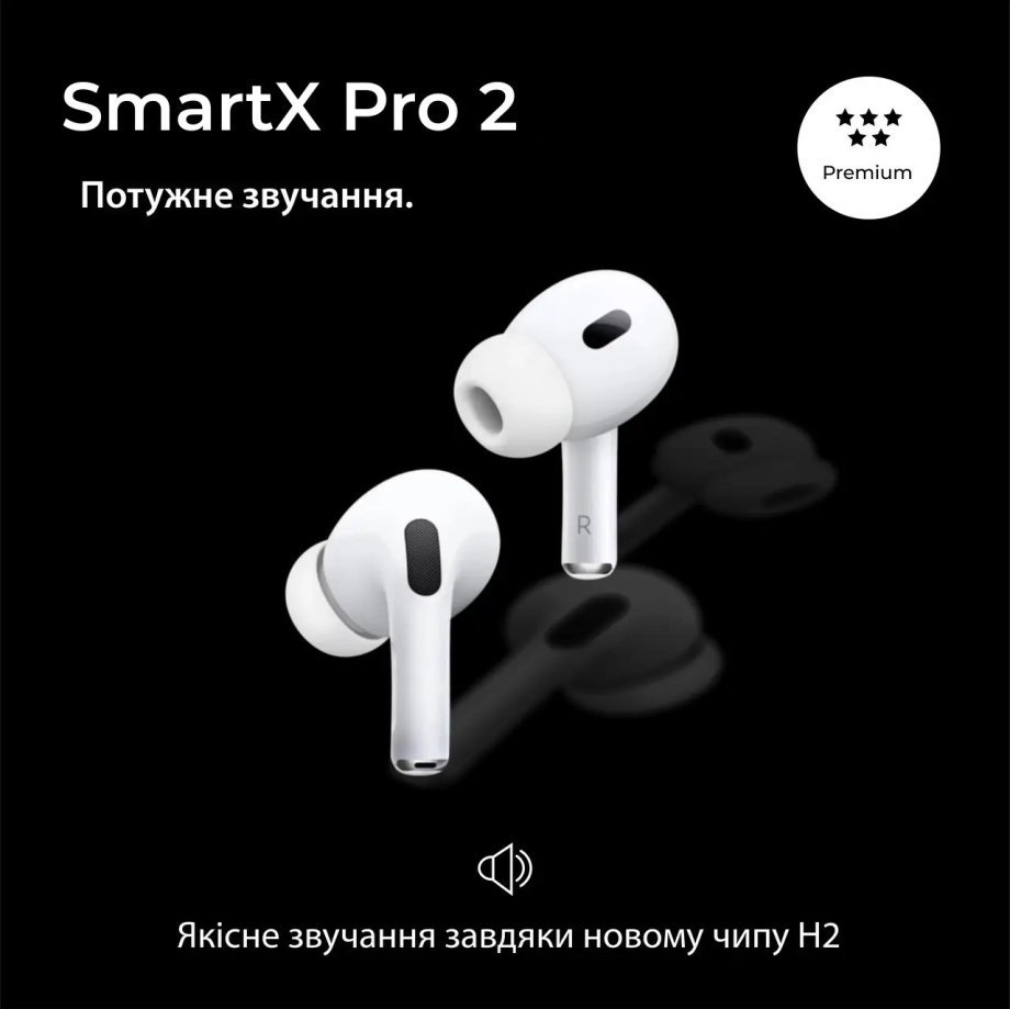 Навушники бездротові TWS SmartX Pro 2 Premium Bluetooth навушники з мікрофоном SAP2P