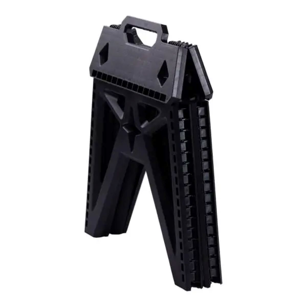 Пластикова складна стілецька туристична похідна розкладний стілець для кемпінгу Чорний SJ-0102B