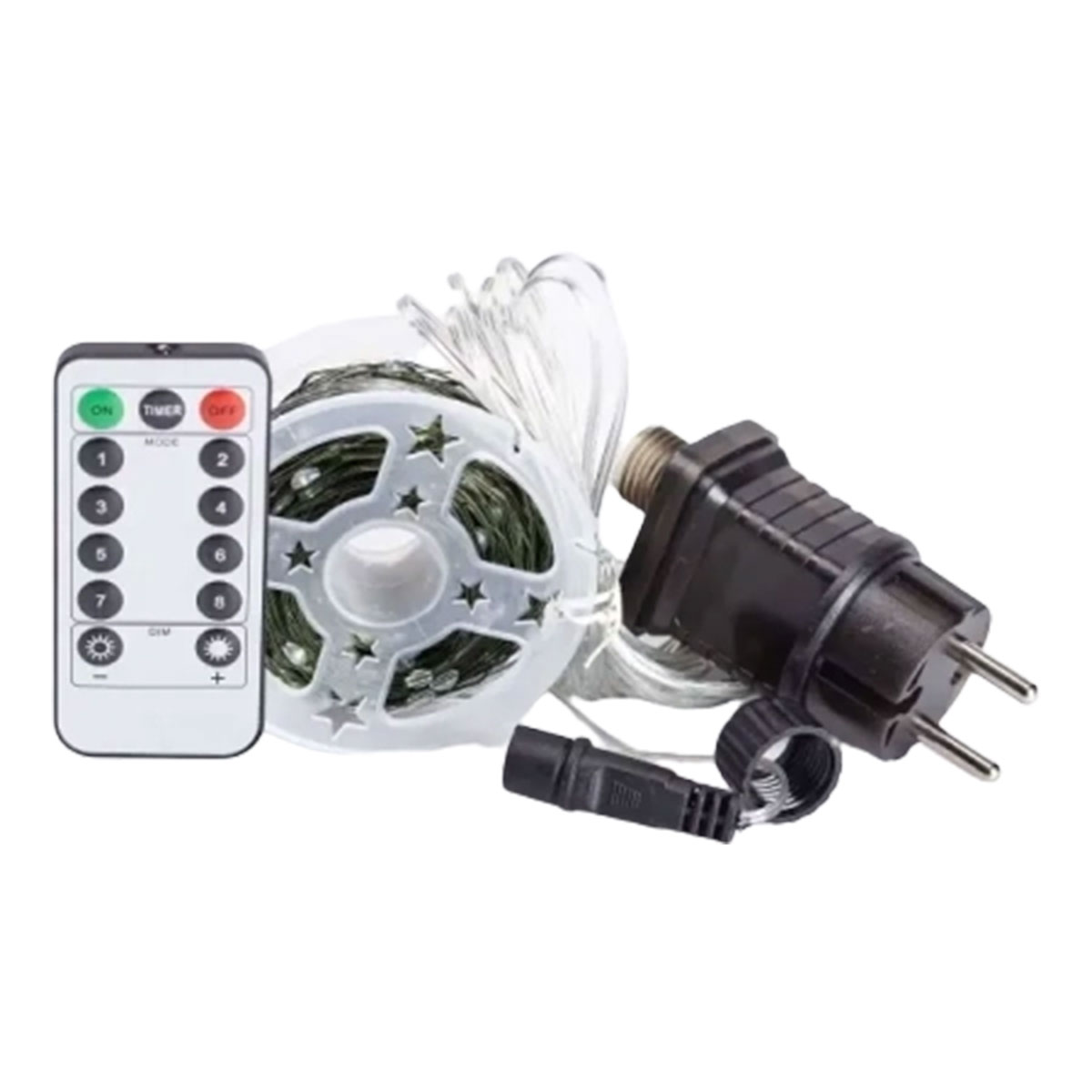 Гірлянда роса на пульті 50 метрів на 500 led світлодіодів крапля на зеленому дроті мультиколор 500L50MGML