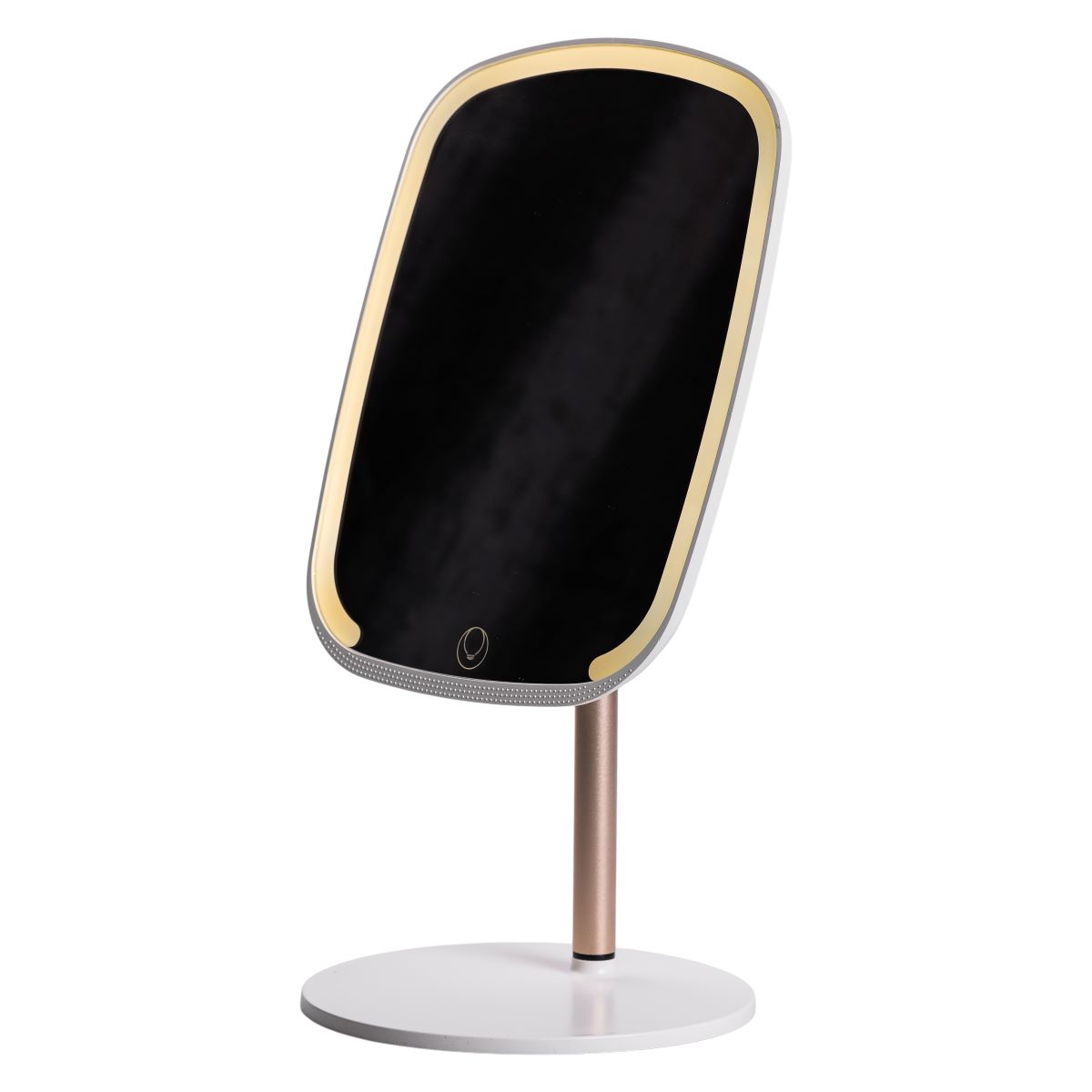 Настільне дзеркало з підсвічуванням 23х18 см для макіяжу на ніжці Біле HP-10-6AW