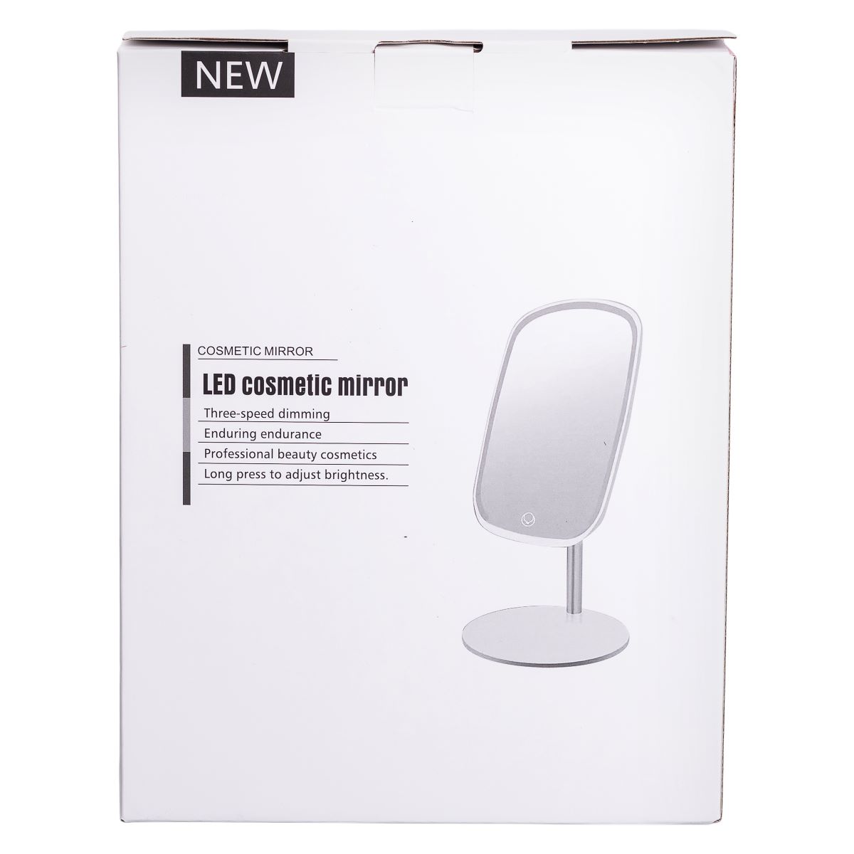 Настільне дзеркало з підсвічуванням 23х18 см для макіяжу на ніжці Біле HP-10-6AW