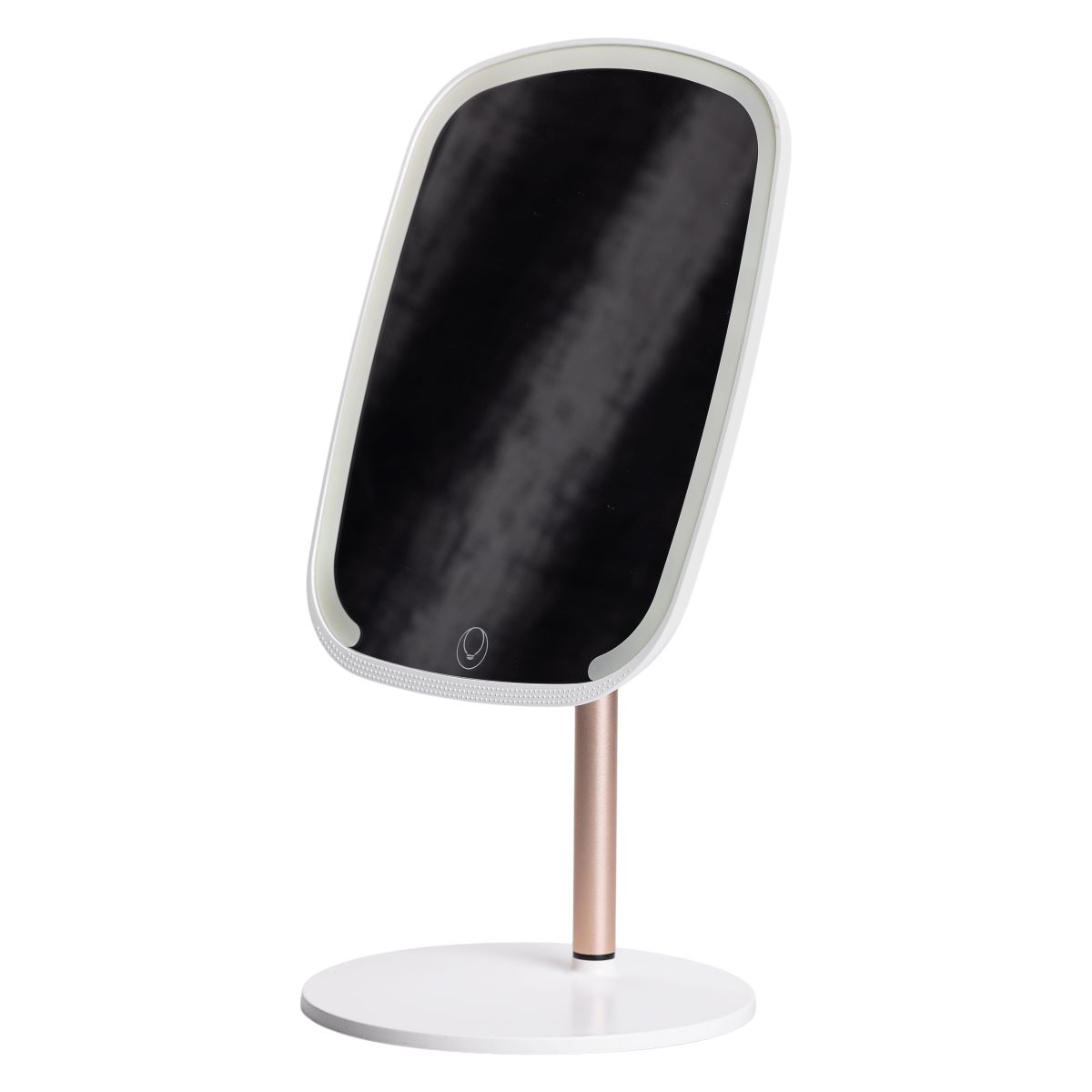 Настільне дзеркало з підсвічуванням 23х18 см для макіяжу на ніжці Біле HP-10-6AW