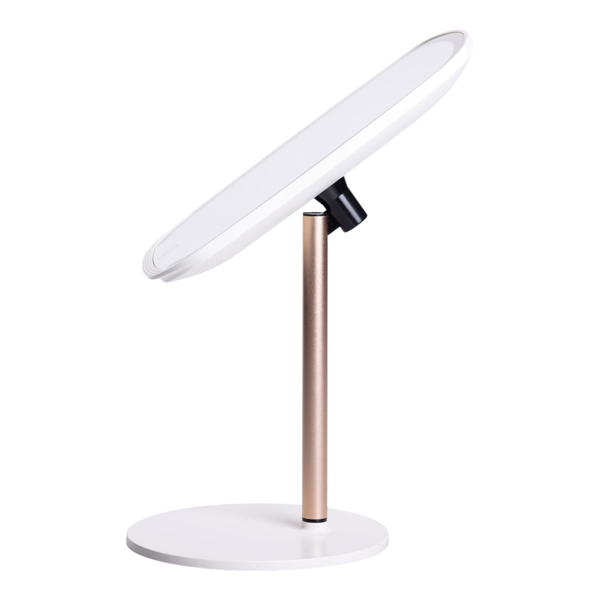 Настільне дзеркало з підсвічуванням 23х18 см для макіяжу на ніжці Біле HP-10-6AW