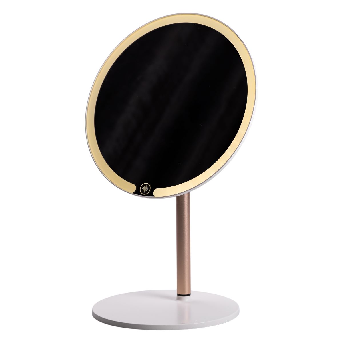 Дзеркало косметичне з підсвічуванням кругле настільне Ø21 см для макіяжу Біле HP-10-7AW