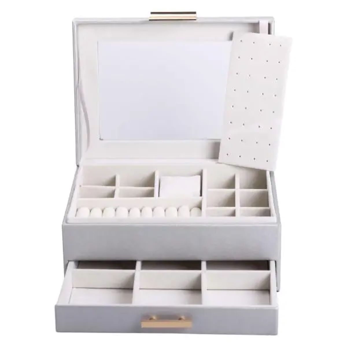 Скринька для прикрас з еко шкіри 2 яруси органайзер для ювелірних виробів HP-5-36G