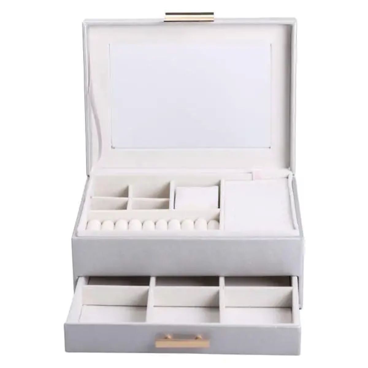 Скринька для прикрас з еко шкіри 2 яруси органайзер для ювелірних виробів HP-5-36G