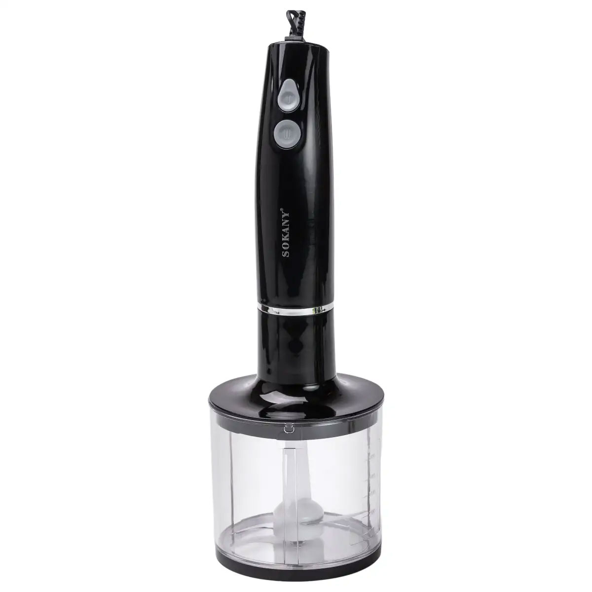 Блендер ручний занурювальний з насадками Sokany універсальний 4 в 1 смузі мейкер 800 Вт потужний SK-DD-1812