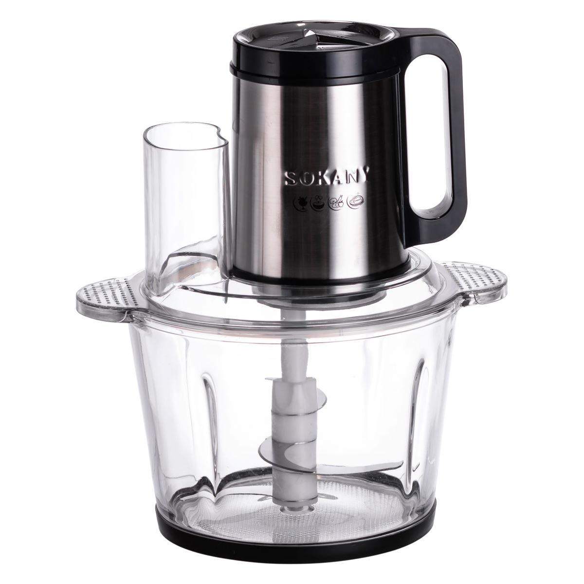 Чоппер подрібнювач із чашею на 2.7 л кухонний електричний Sokany SK-06011