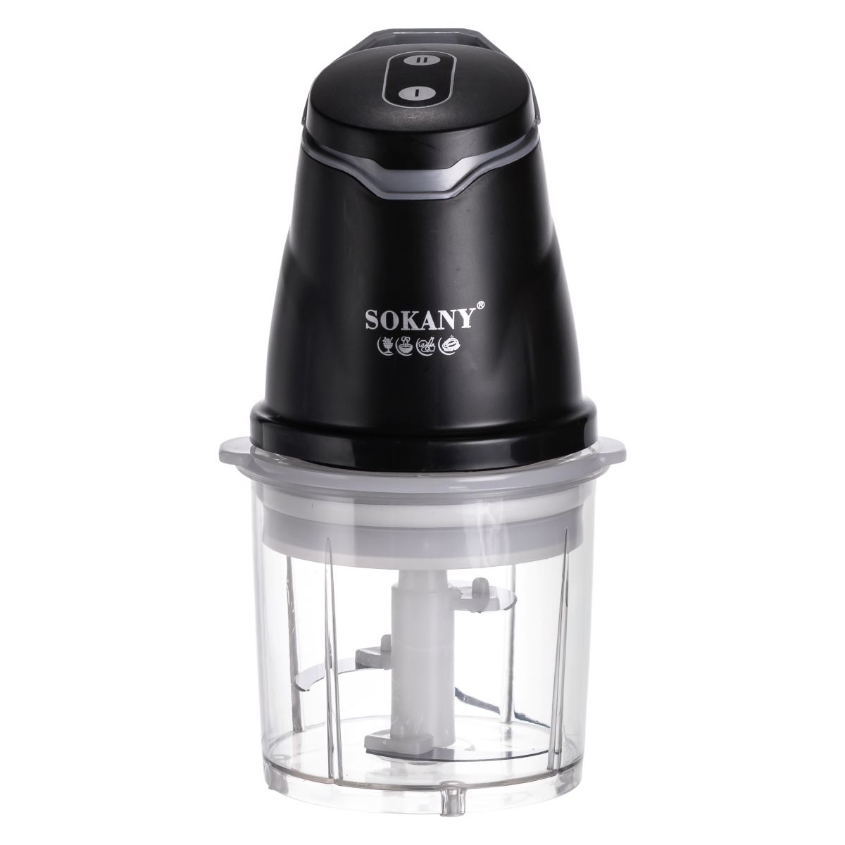 Чоппер подрібнювач 2 в 1 кухонний з чашею на 1.5 л кухонний електричний Sokany SK-06028