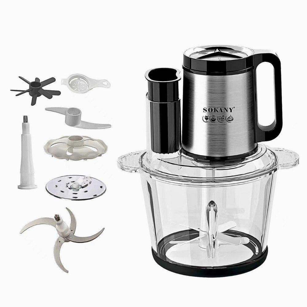 Чоппер подрібнювач із чашею на 2.7 л кухонний електричний Sokany SK-06011